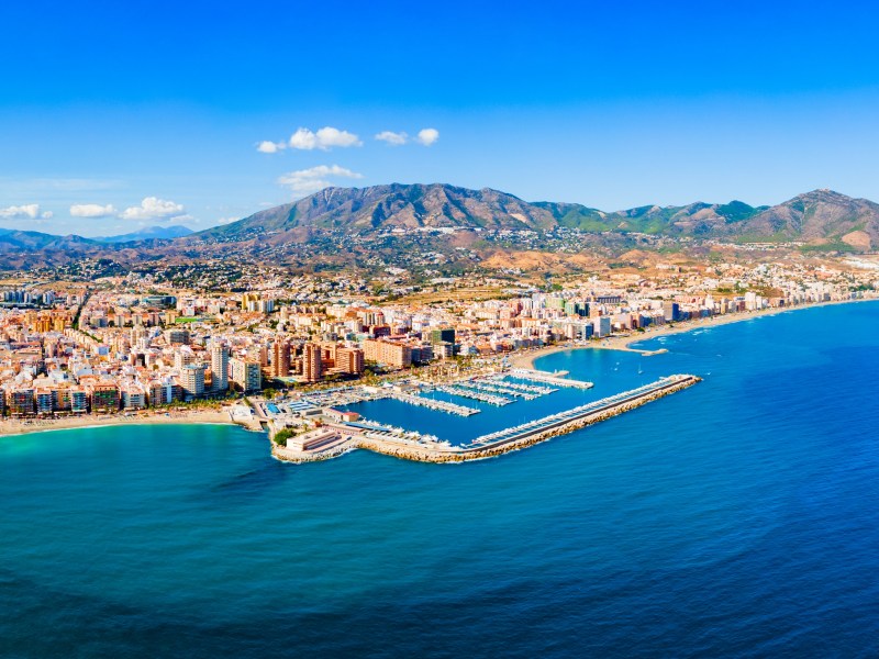 The city beach and marina of Fuengirola in spain.