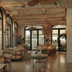 An interior shot of Planta Bistrot a beautiful restuarant in spain.
