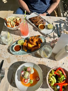 Overview over food in sun